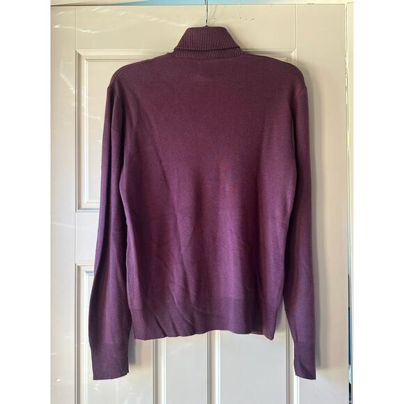Vintage Orlon Campus Plum Purple Turtleneck Orlon Acrylic Sweater Womens Medium‎ - Picture 4 of 8